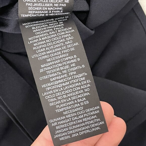 Tory Burch Womens Sleeveless Bow Blouse Top Shirt Sz 4 Navy Blue NWT $250 - Picture 10 of 15